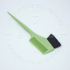 Кисть для окрашивания волос с расческой DEWAL JPP049 green