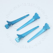  DEWAL, Зажим узкий, металл, 5,5 см (12 шт.) CL2416 blue